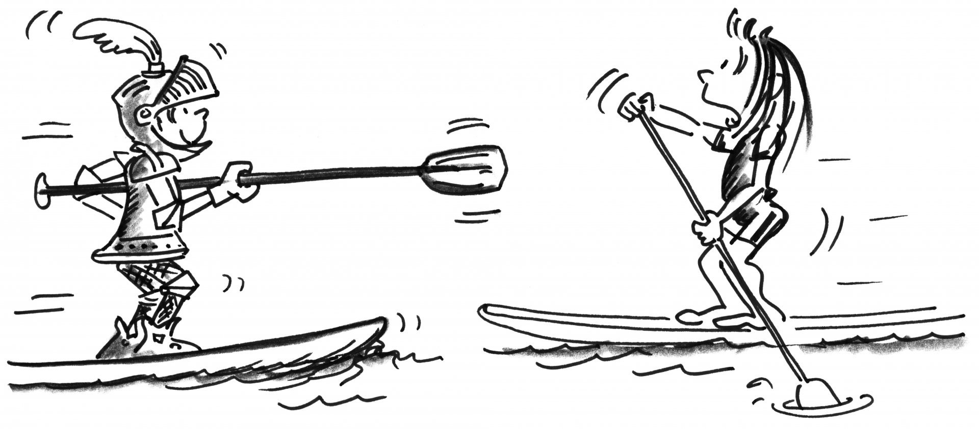 Stand Up Paddling Manövrieren Ritterturnier » mobilesport.ch