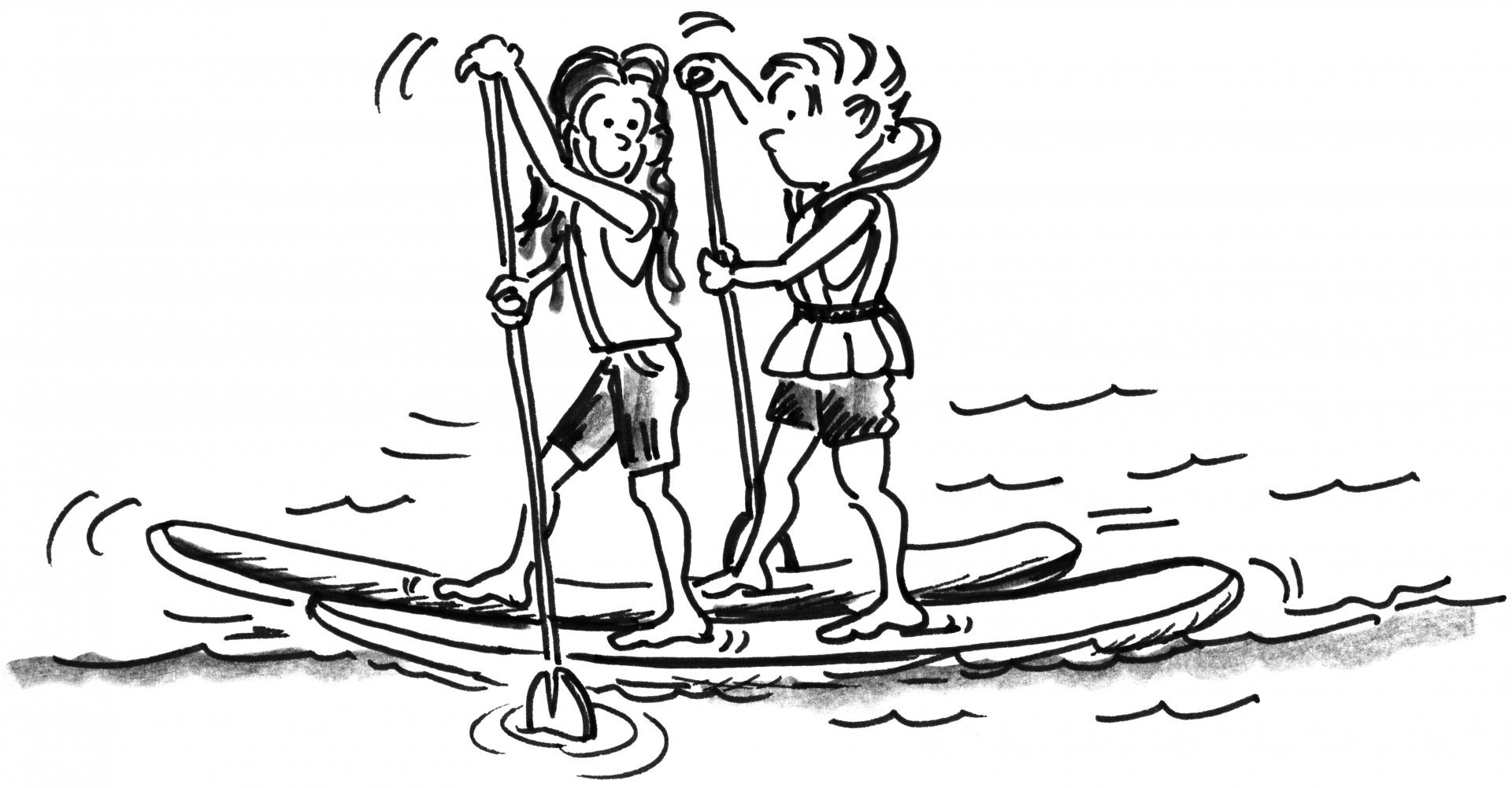 Stand Up Paddling Gleichgewicht SUP Ski » mobilesport.ch