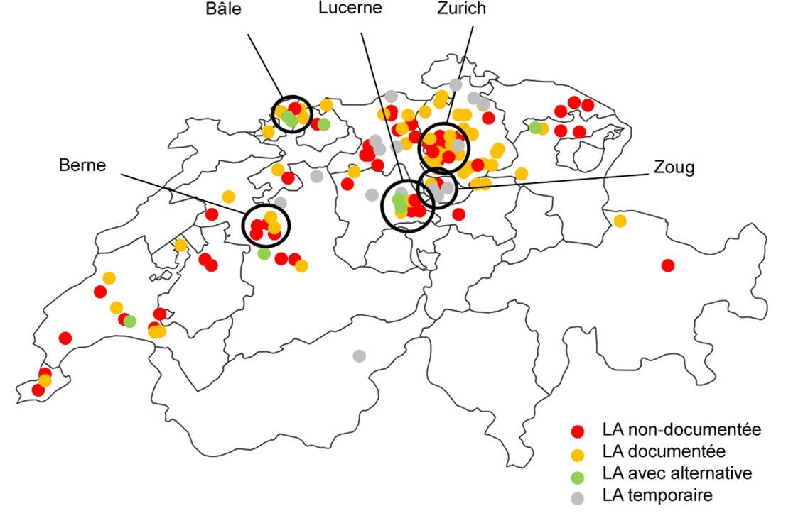 Figure: Répartition des 132 clubs avec listes d’attente