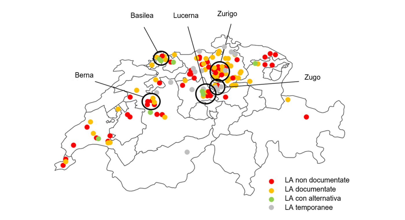 Fig. 2: Suddivisione delle 132 società con liste d’attesa.