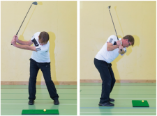 Montée ou armement (backswing).