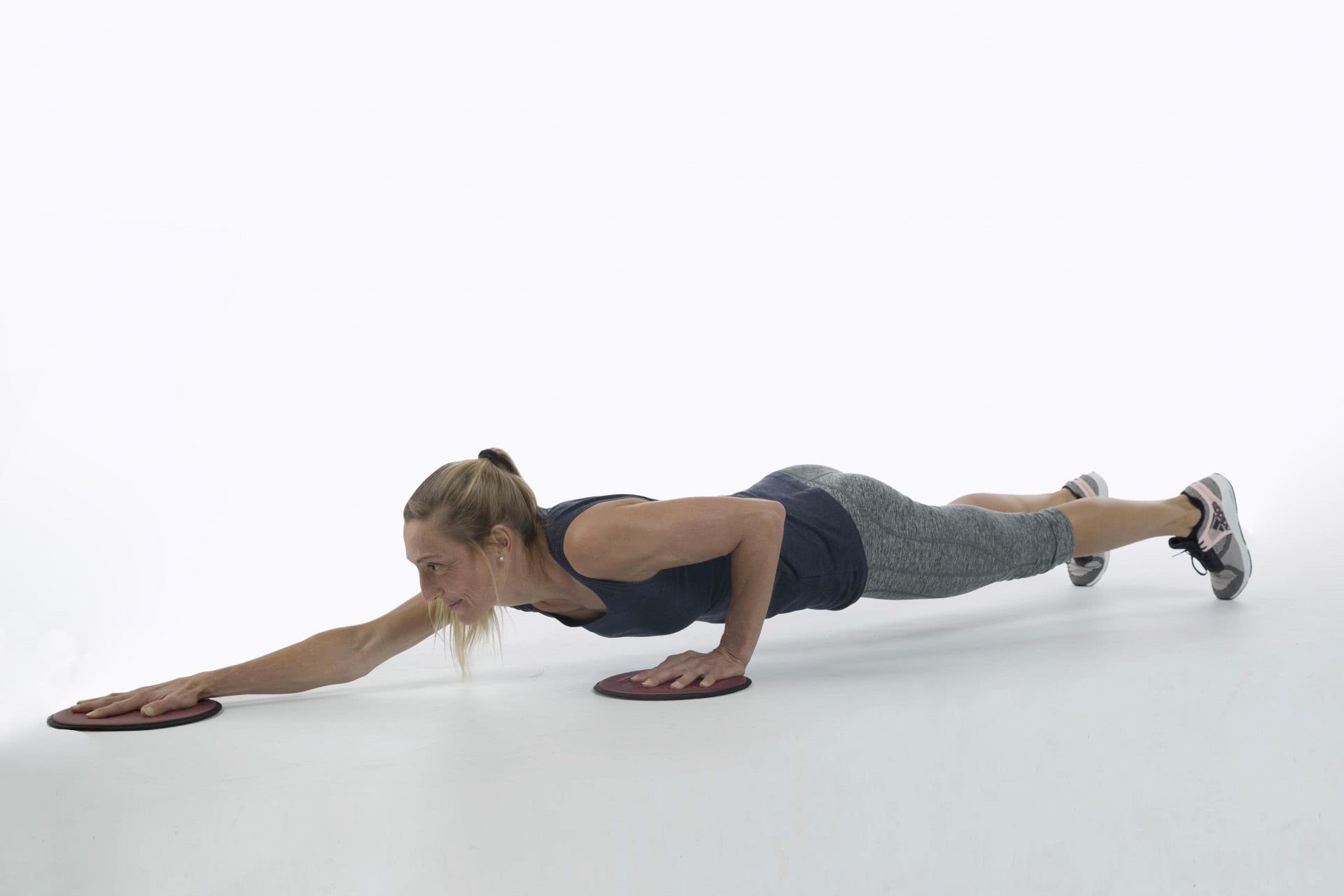 Training zu Hause für Jugendliche und Erwachsene Workout mit Sliding