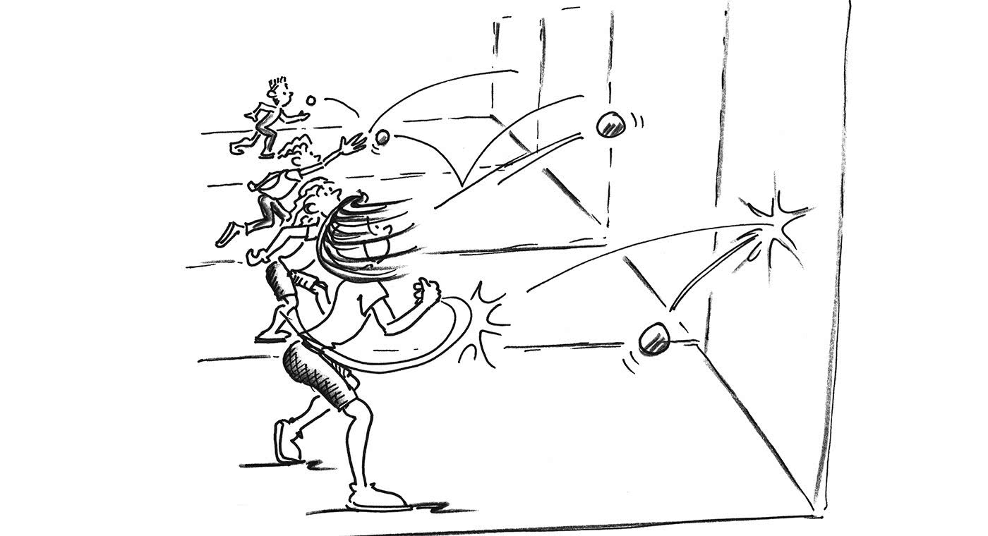 Comic: One-Wall-Ball
