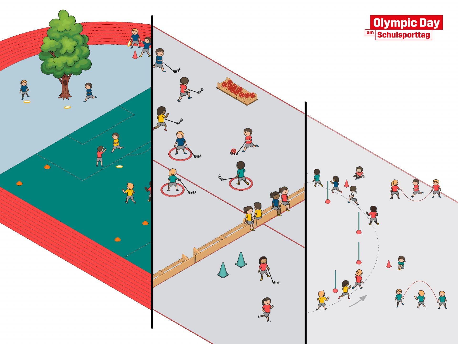 Key-Visual Olympic Day Swiss Olympic Schulsporttage.