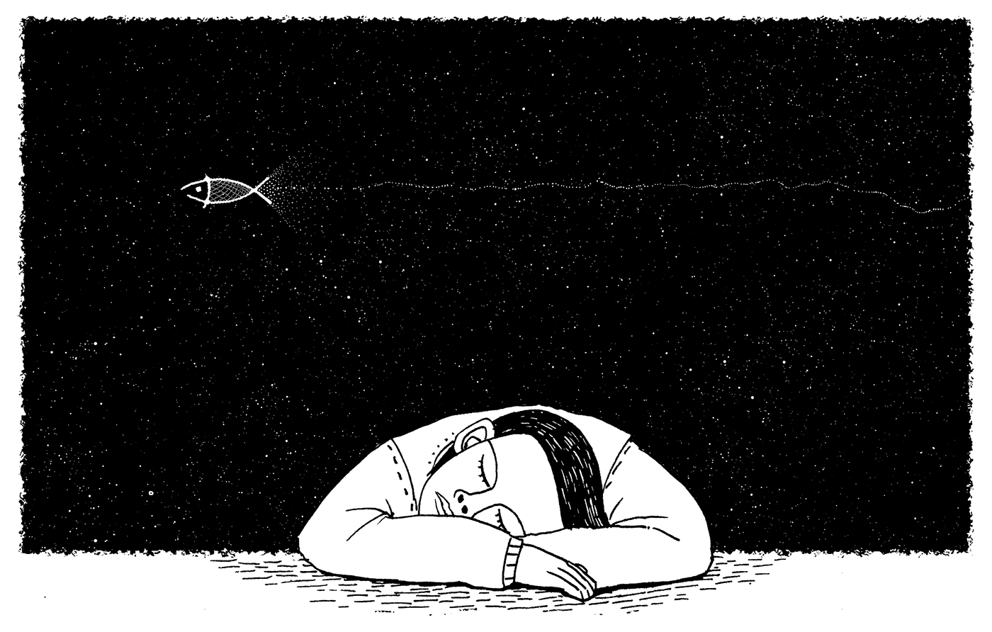 Zeichnung: Symbolbild schlafen.
