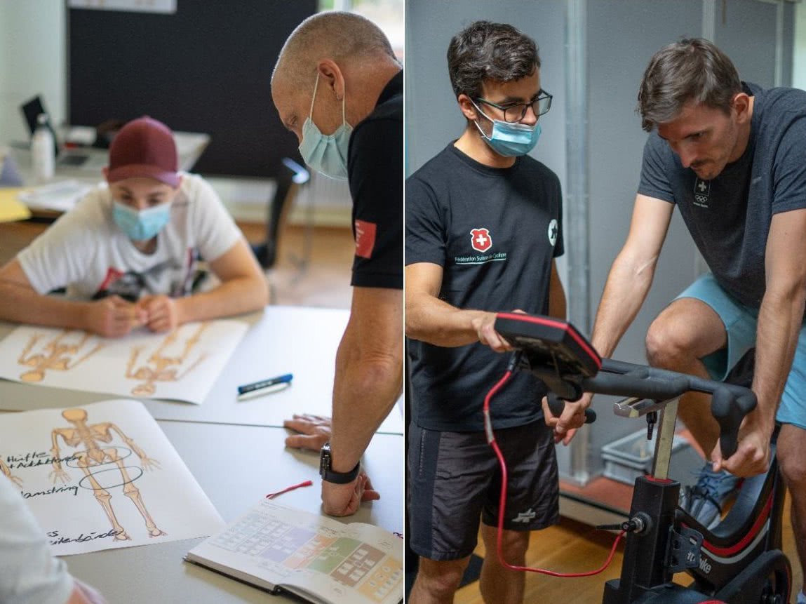 Trainer und Athleten in verschiuedenen Phasen ders RSTs