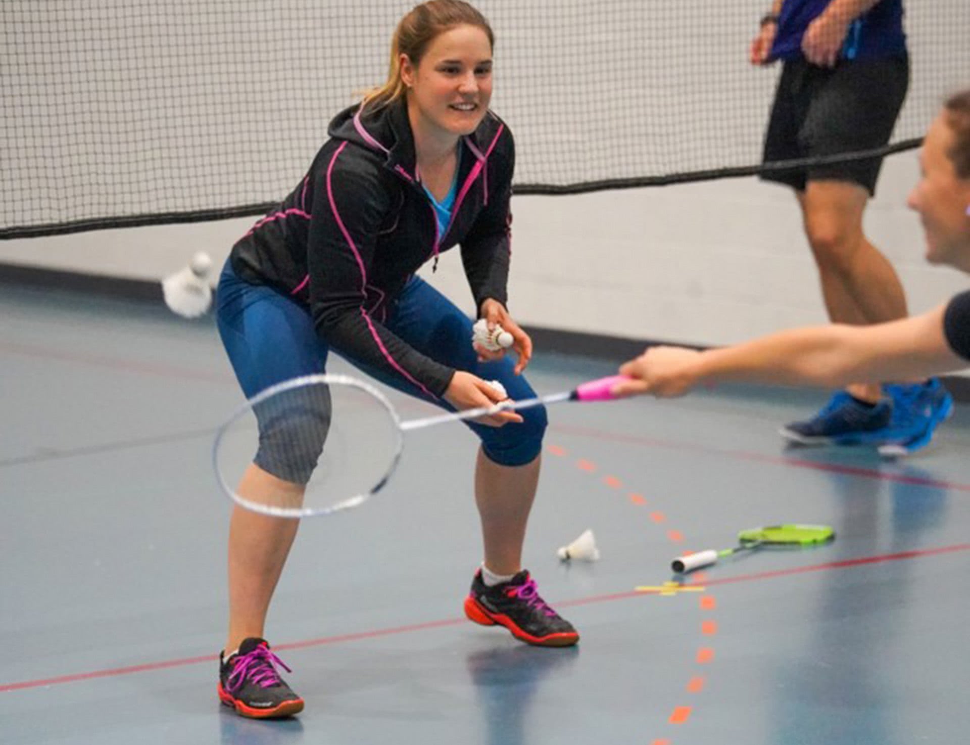 Ayla Huser im Training mit einer Athletin.