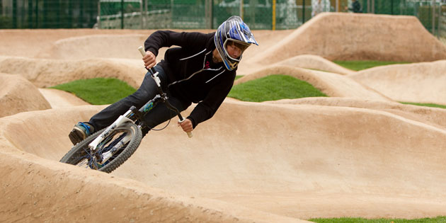 Pumptrack: Pedalen verboten