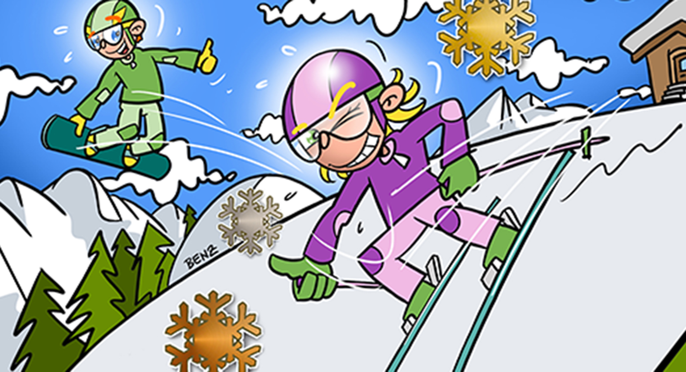 Bildergebnis für skifahren comic¨