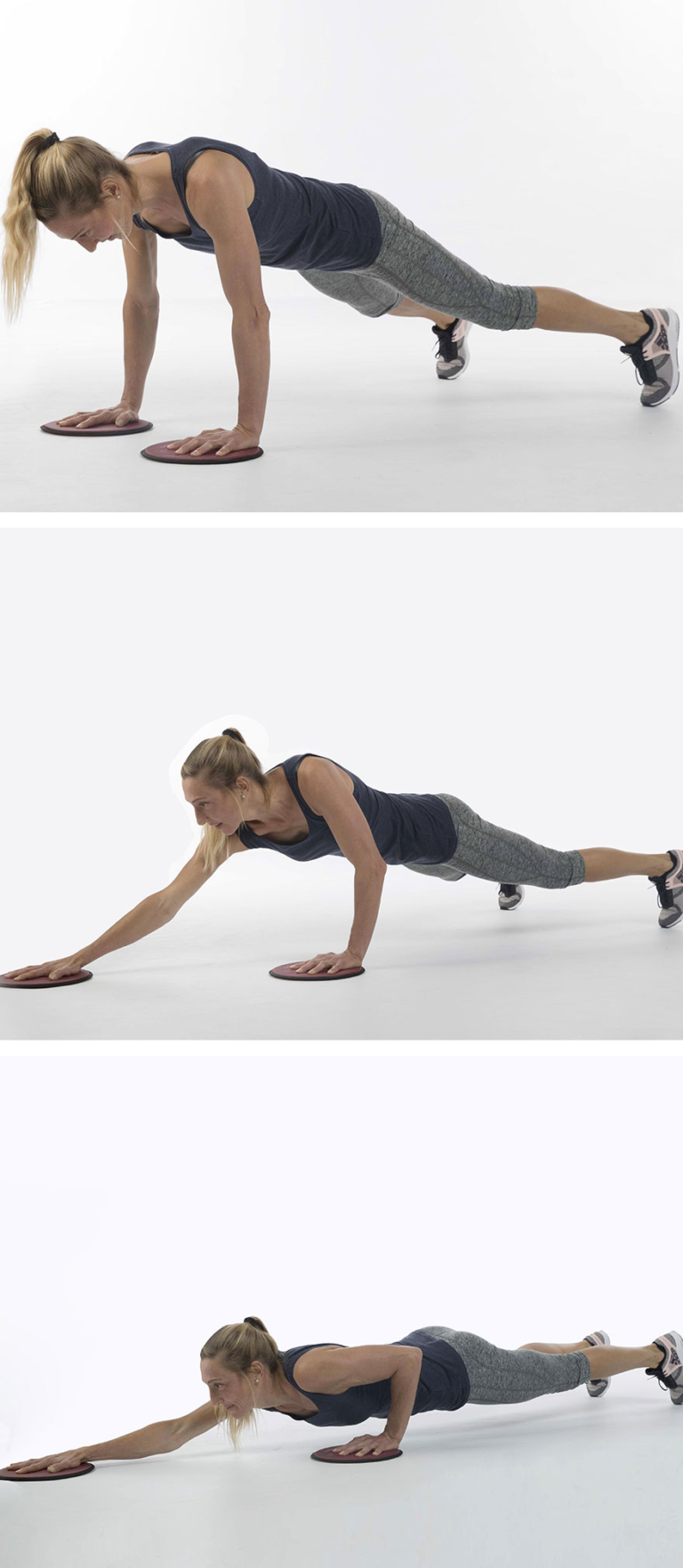 Training mit Hilfsmitteln Sliding Pads Crawling PushUp » mobilesport.ch