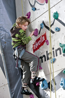 Eine Kletterwand auf Tour